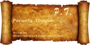 Persely Tivadar névjegykártya